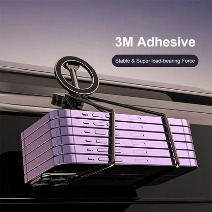 Lila magnetische Handyhalterung fürs Auto, 360° verstellbar, kompatibel mit iPhone, 3M Kleber.