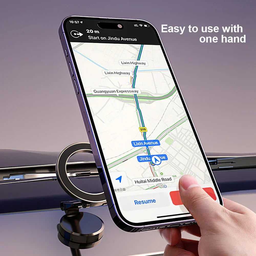 Zinklegerung faltbare magnetische Handyhalterung Auto für iPhone, 360° verstellbar.