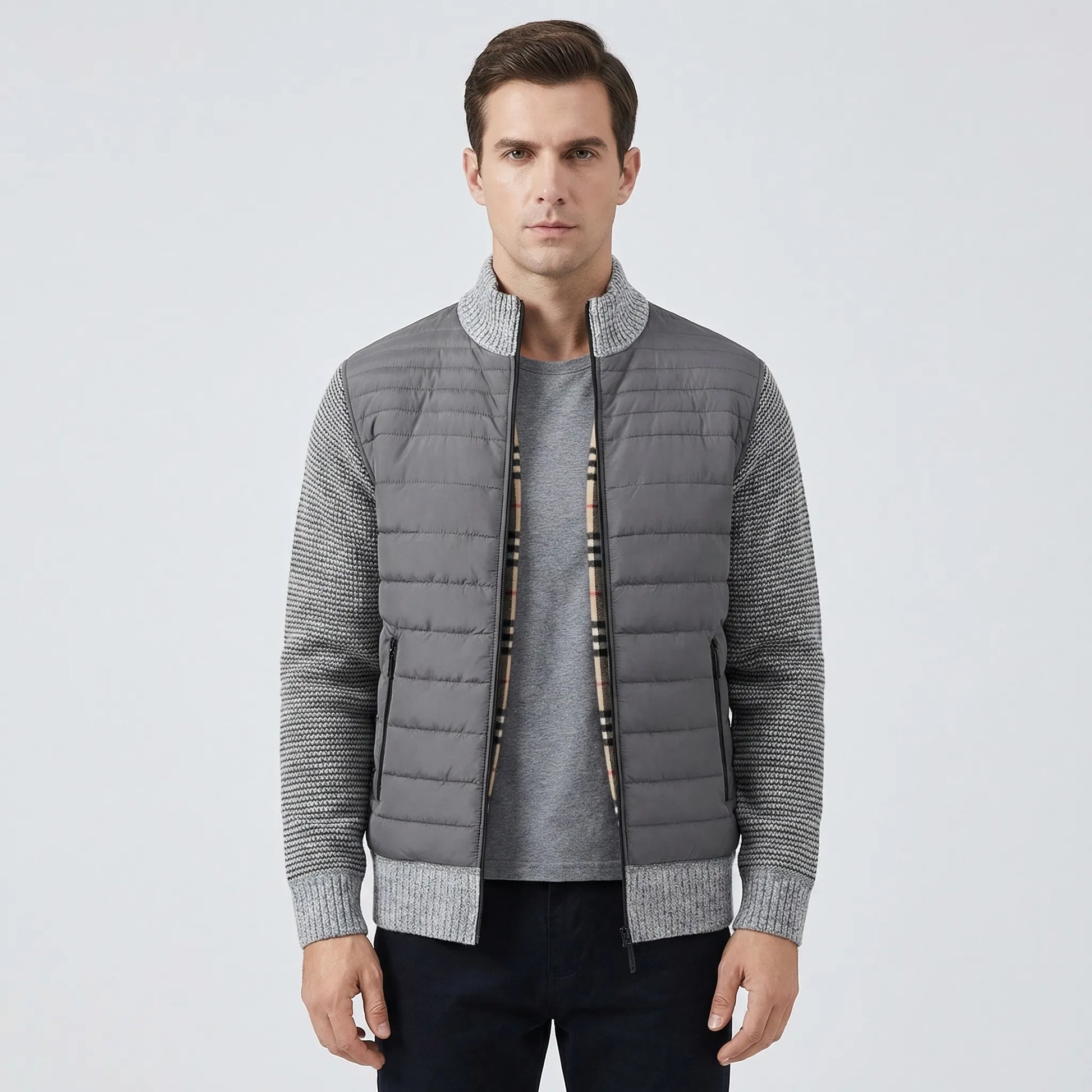 Zip-Up Stand Collar Men's Jacket - Felipe