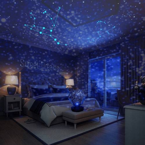 Stjärnhimmel projektorlampa med magisk ljusshow - Lunexa
