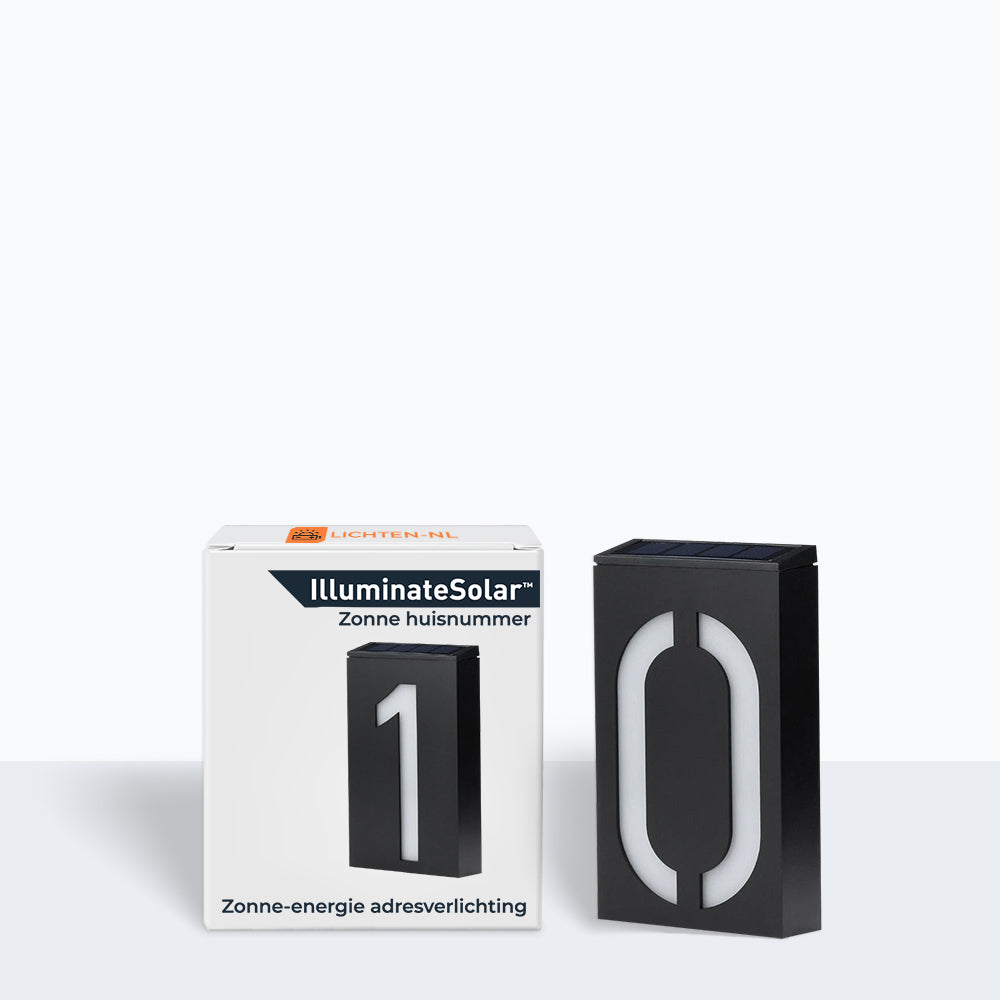 Belyst husnummer med solenergi - SolarSign