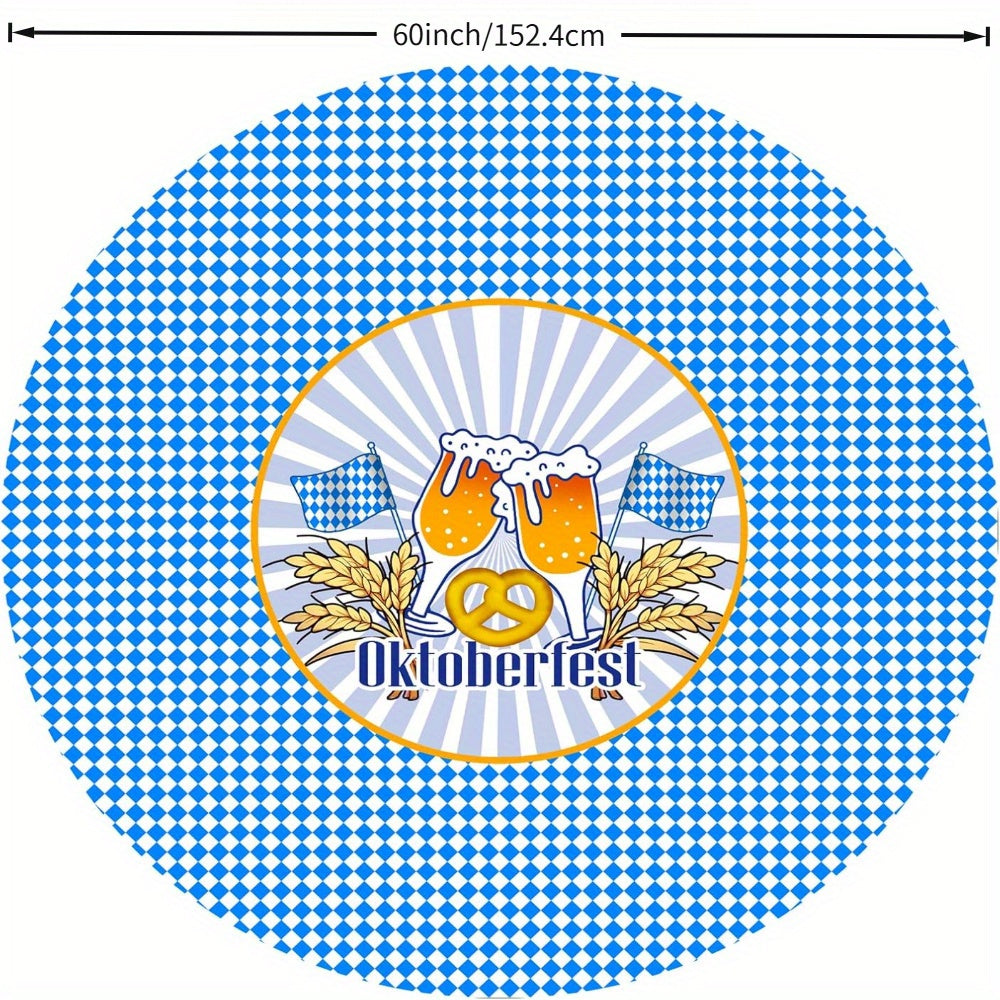 Rund duk i polyester (152 cm och 178 cm) – WiesnTisch Oktoberfest 2026