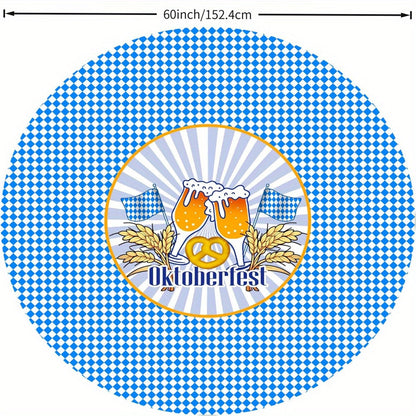 Rund duk i polyester (152 cm och 178 cm) – WiesnTisch Oktoberfest 2026
