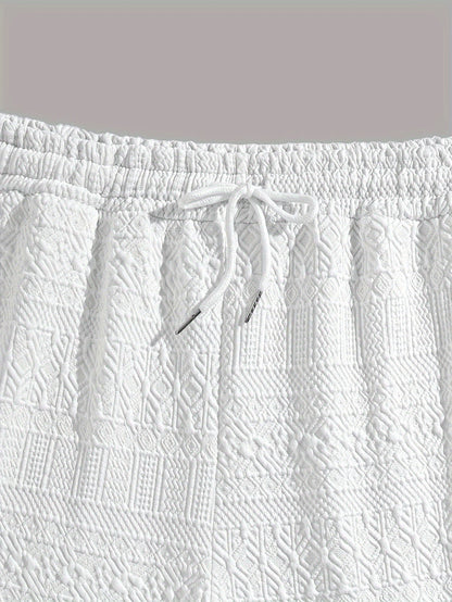 Sommarshorts för herrar, enkel stil med dragsko för komfort - Finn