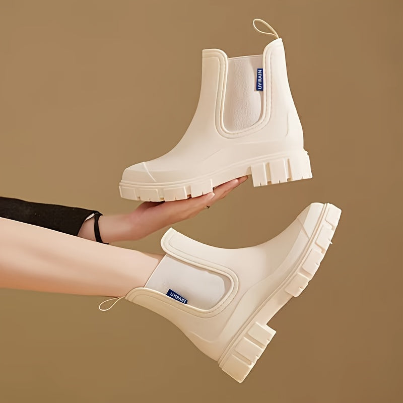 Damregnstövlar halvhöga och vattentäta med halkfri sula – Selora