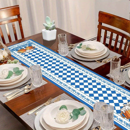 1 stycke bordslöpare med rombmönster – WiesnLäufer Oktoberfest 2026