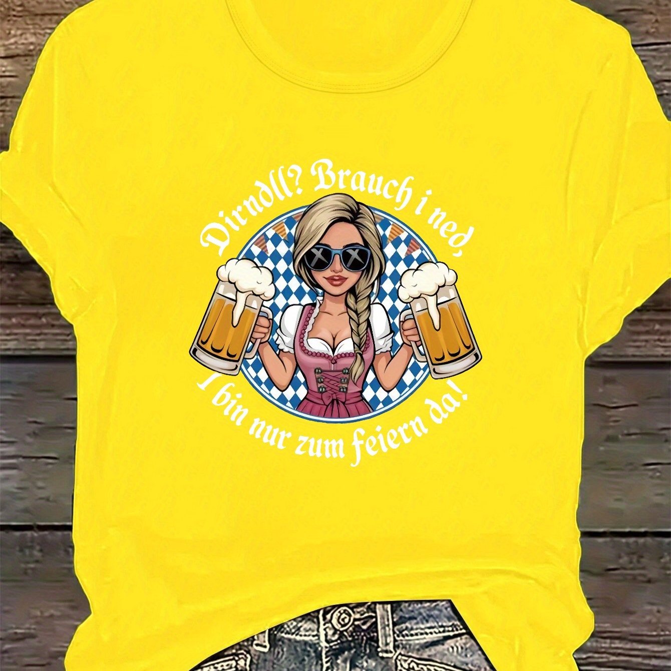 Damer Plus Size kortärmad t-shirt – Liesl Oktoberfest 2026