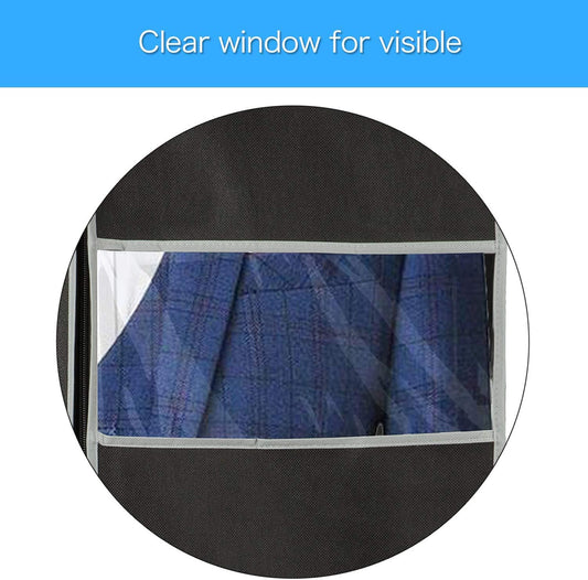 Andningsbart set med klädöverdrag – 5-pack klädförvaringsfodral med fönster (2 för priset av 1)
