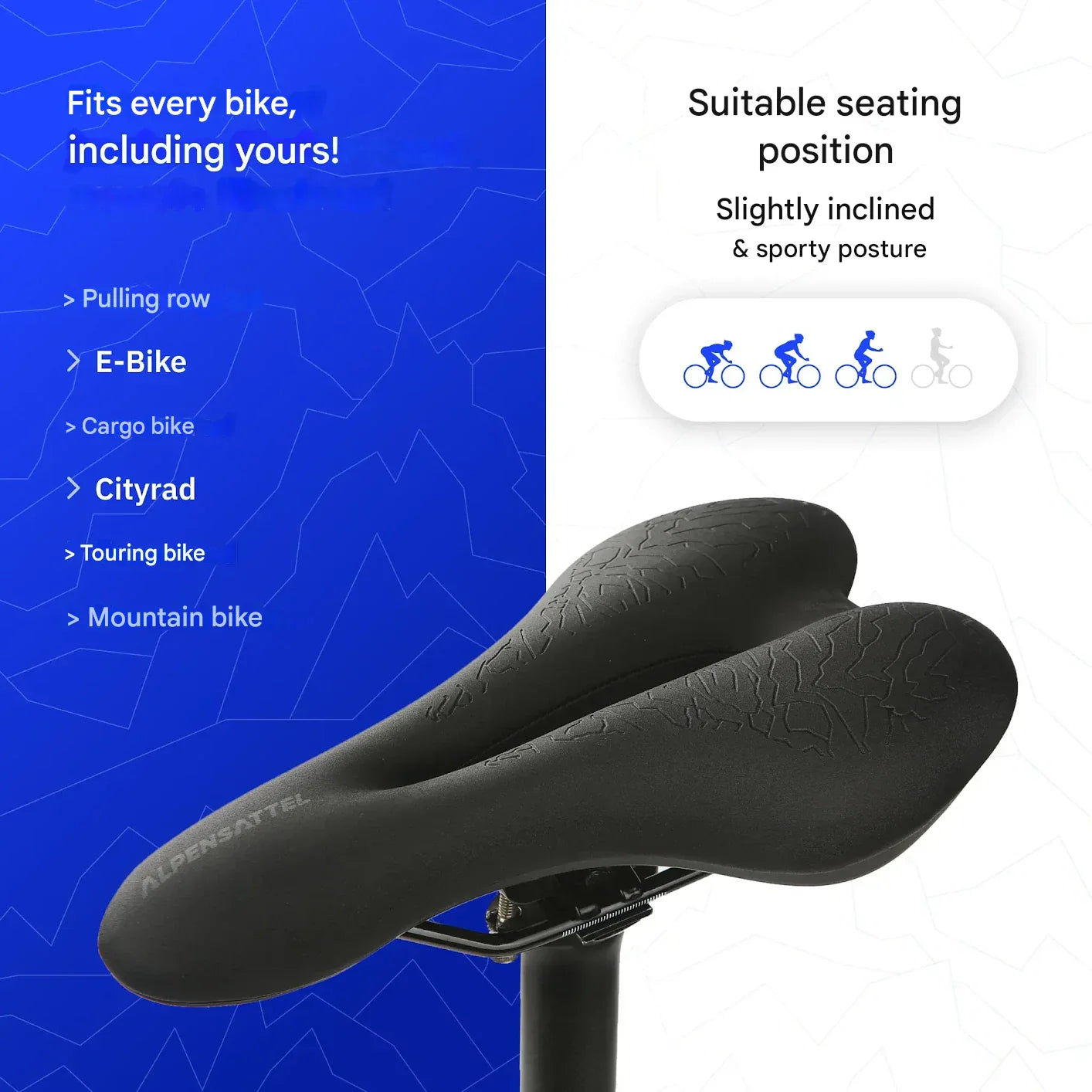 Ergonomisk cykelsadel med minnesskum – SaddlePeak AirRide