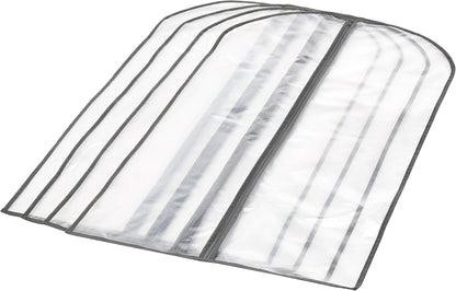 Set med PEVA-klädförvaringspåsar – 5-pack klädskyddspåsar med dragkedja (Köp 1, få 1 GRATIS)