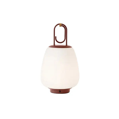 Andtradition Lucca SC51 Outdoorlampe, Opalglas, Rot, tragbar, stilvoll, modernes Design.