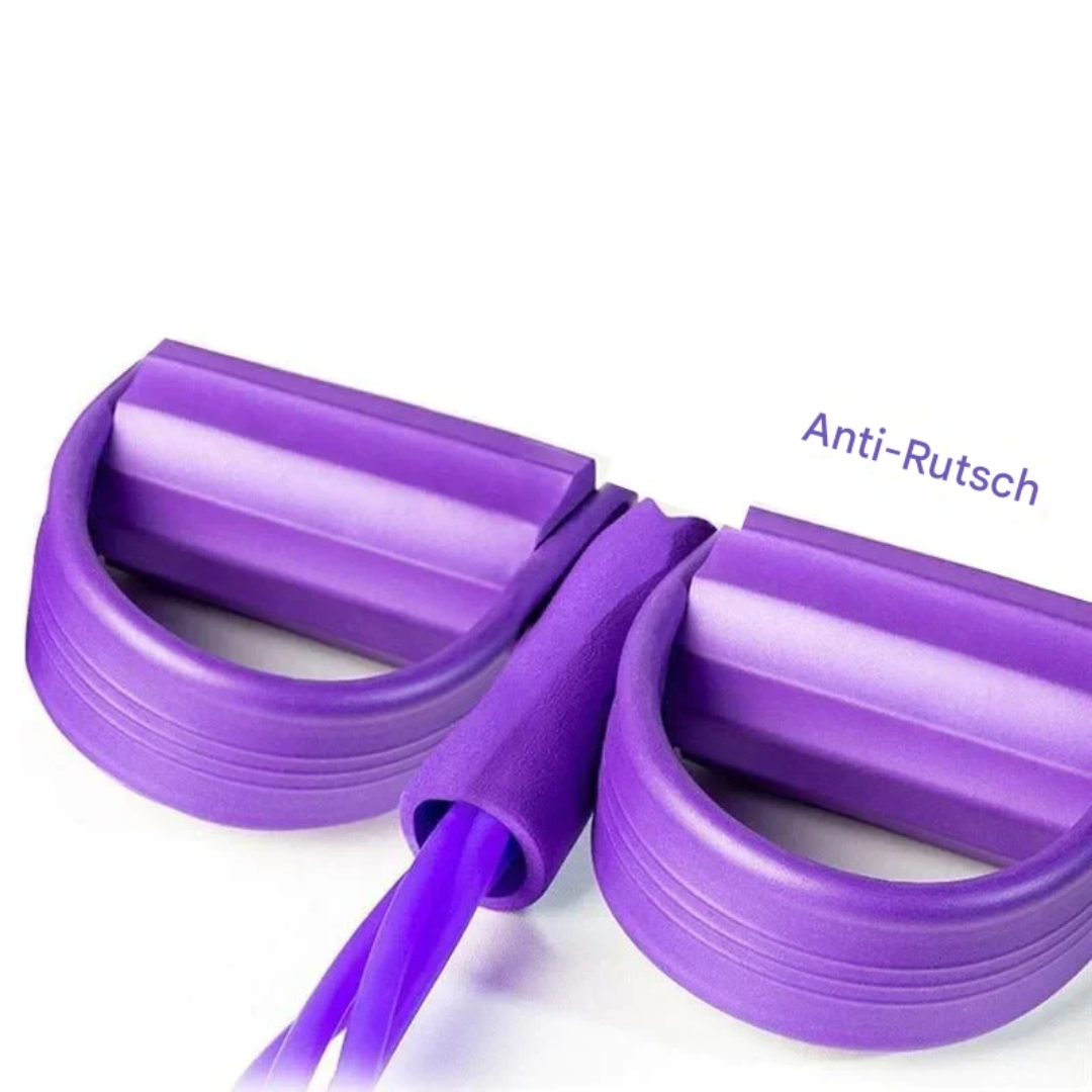 Lila FlexoTrainer, Anti-Rutsch, Fitnessgerät, Widerstandsband, Heimtraining, Yoga, Pilates.