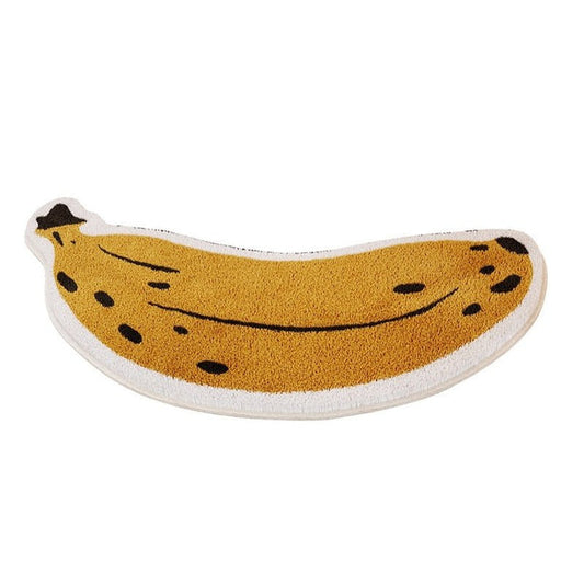 Halkfri badmatta med banan- eller auberginedesign - ZestPad