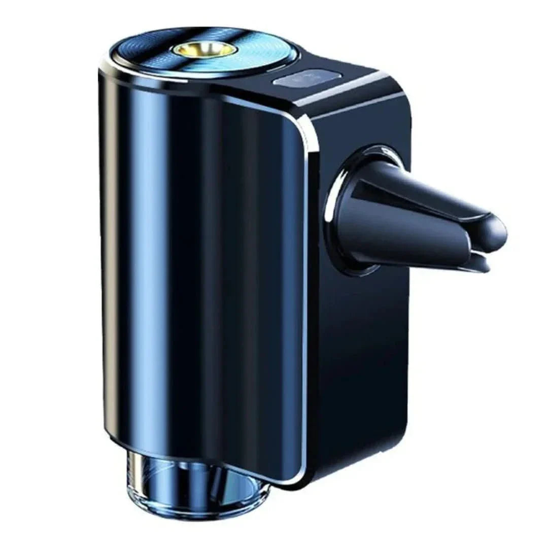 Schwarze Aromatherapie-Maschine, modern, kompakt, für Raumduft, glänzendes Design.