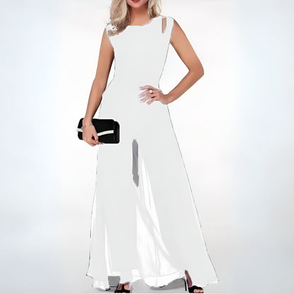 Elegant linnejumpsuit för damer – Sofia i höststil