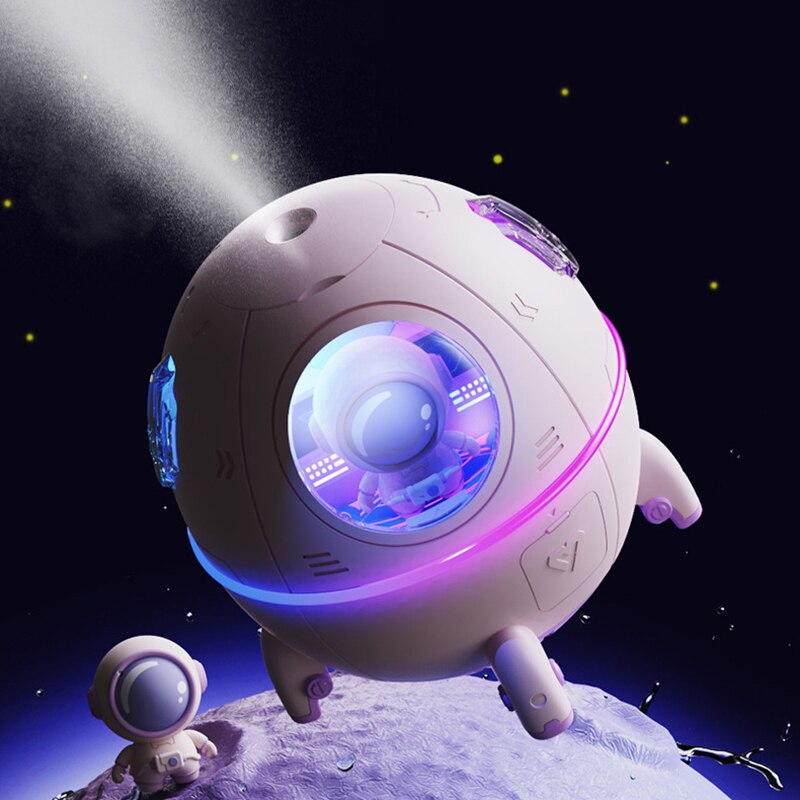 Astronaut Luftbefeuchter, weiß, LED-Licht, Weltraum-Dekor, modernes Design, Schlafzimmer Gadget