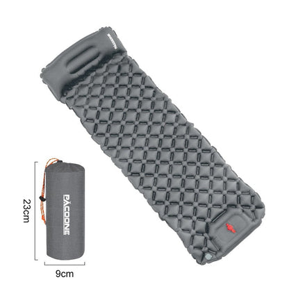 Aufblasbare Isomatte schwarz, kompakt, leicht, ideal für Camping, Outdoor, 23x9cm Packmaß.