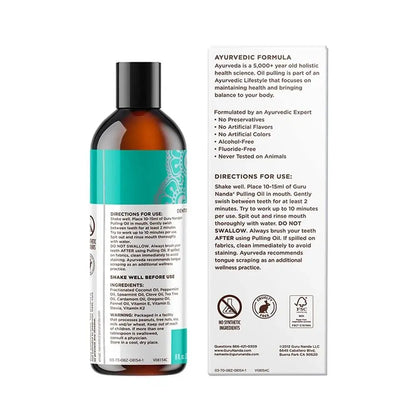 Ayurvedisches Mundöl, 250ml, braune Flasche, natürliche Inhaltsstoffe, vegan, plastikfrei.