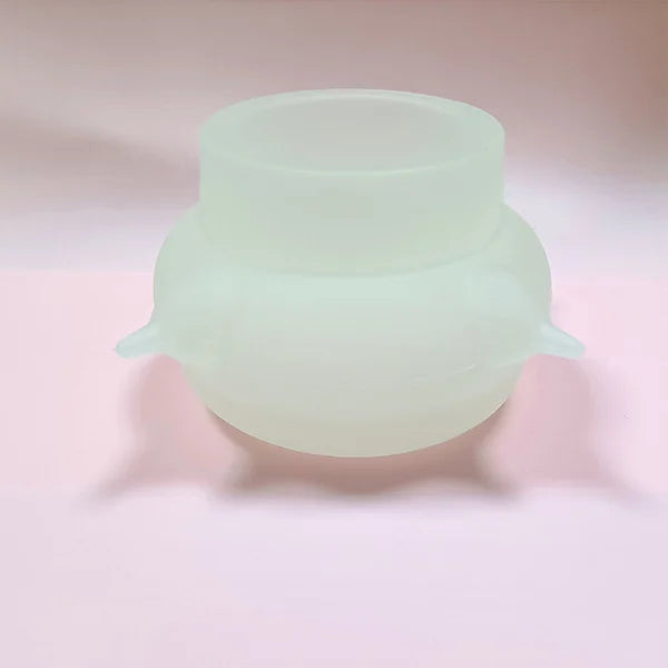 Transparente Silikonform, rund, für Kerzenherstellung, DIY, flexibel, langlebig, hitzebeständig.