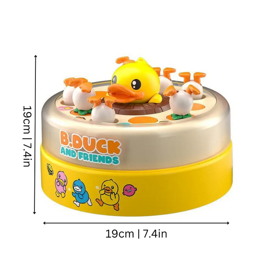 Gelbes B.Duck Spielzeug, 19cm, mit Entenfiguren, Kinderunterhaltung, Kunststoff.