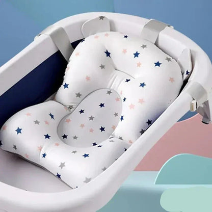 Babysitzkissen mit Sternenmuster, weiß, für Badewanne, bequem, rutschfest, Neugeborene.