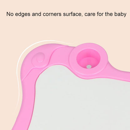 Rosa Baby-Sicherheitsspiegel, abgerundete Ecken, Kunststoff, kindersicher, Wandmontage.