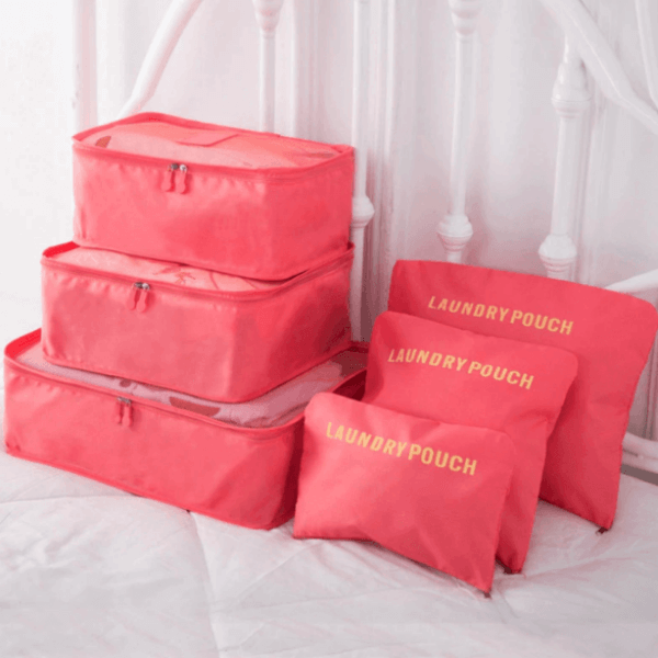 Reseorganizer-set – 2 för 1, platsbesparande förvaringspåsar