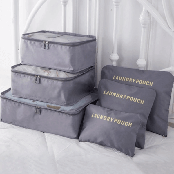 Reseorganizer-set – 2 för 1, platsbesparande förvaringspåsar
