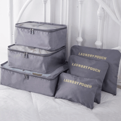 Reseorganizer-set – 2 för 1, platsbesparande förvaringspåsar