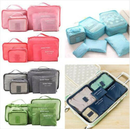 Reseorganizer-set – 2 för 1, platsbesparande förvaringspåsar