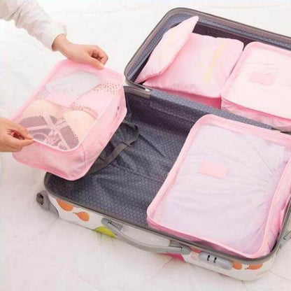 Reseorganizer-set – 2 för 1, platsbesparande förvaringspåsar