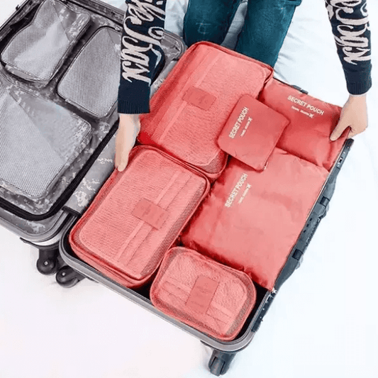 Reseorganizer-set – 2 för 1, platsbesparande förvaringspåsar