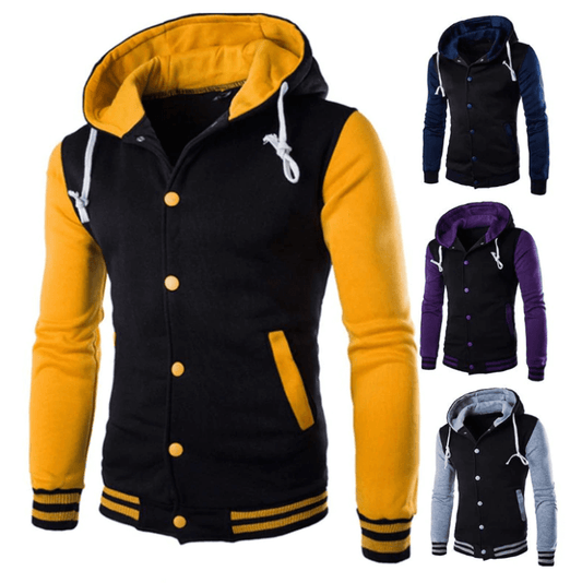 Herrarnas baseball-hoodie i varsity-stil – höstutgåvan Kevin