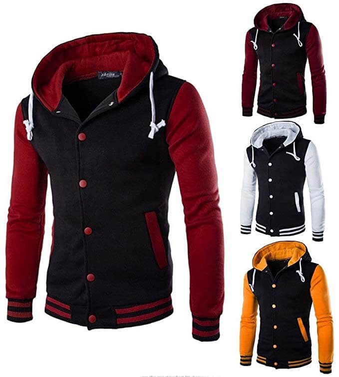 Herrarnas baseball-hoodie i varsity-stil – höstutgåvan Kevin
