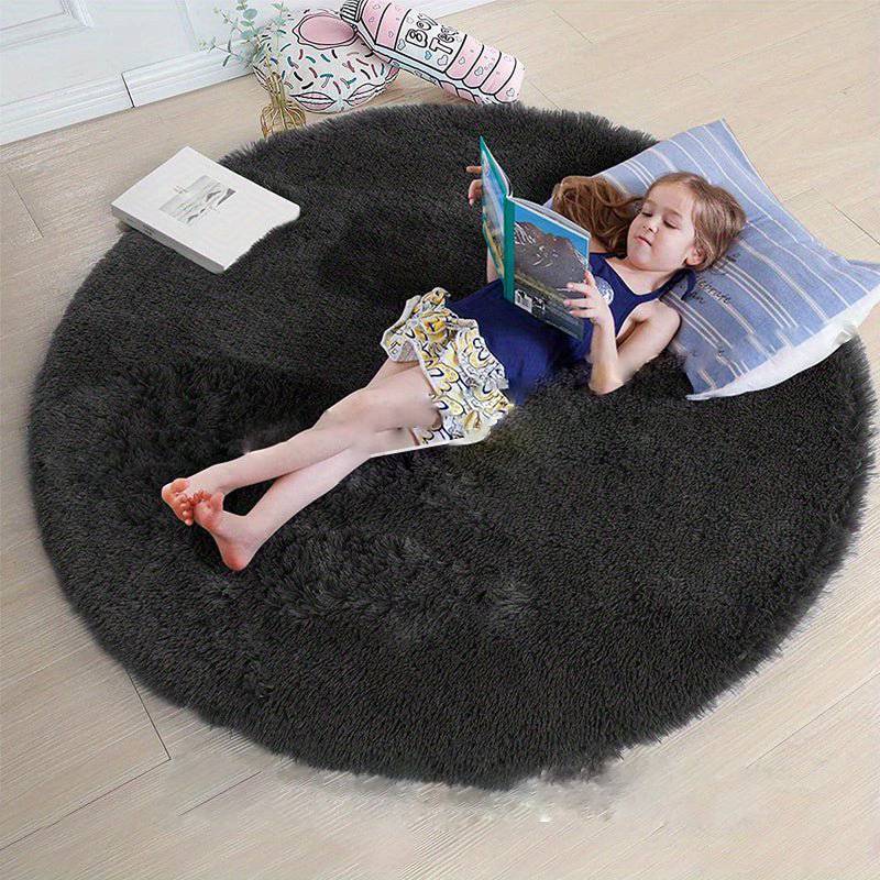 Rund fluffig matta - Clouda