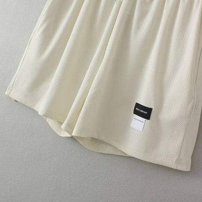 Beige Damenrock aus Baumwolle mit Etikett, knielang, elegantes Design, Sommermode.