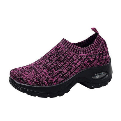 Lila Damen-Walkingschuhe, bequem, atmungsaktiv, rutschfest, für Sport und Freizeit.