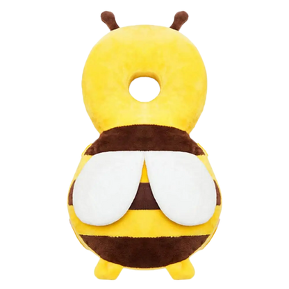 Gelbes Bienen-Kissen, rund, Plüsch, dekorativ, Kinderzimmer, Geschenkidee, bequem.