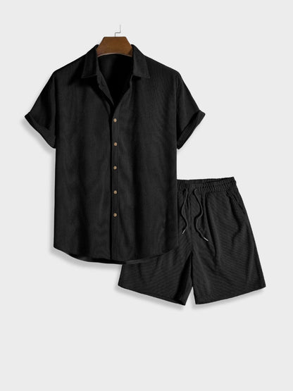 Herrshorts i manchester med knappstängning – Sven