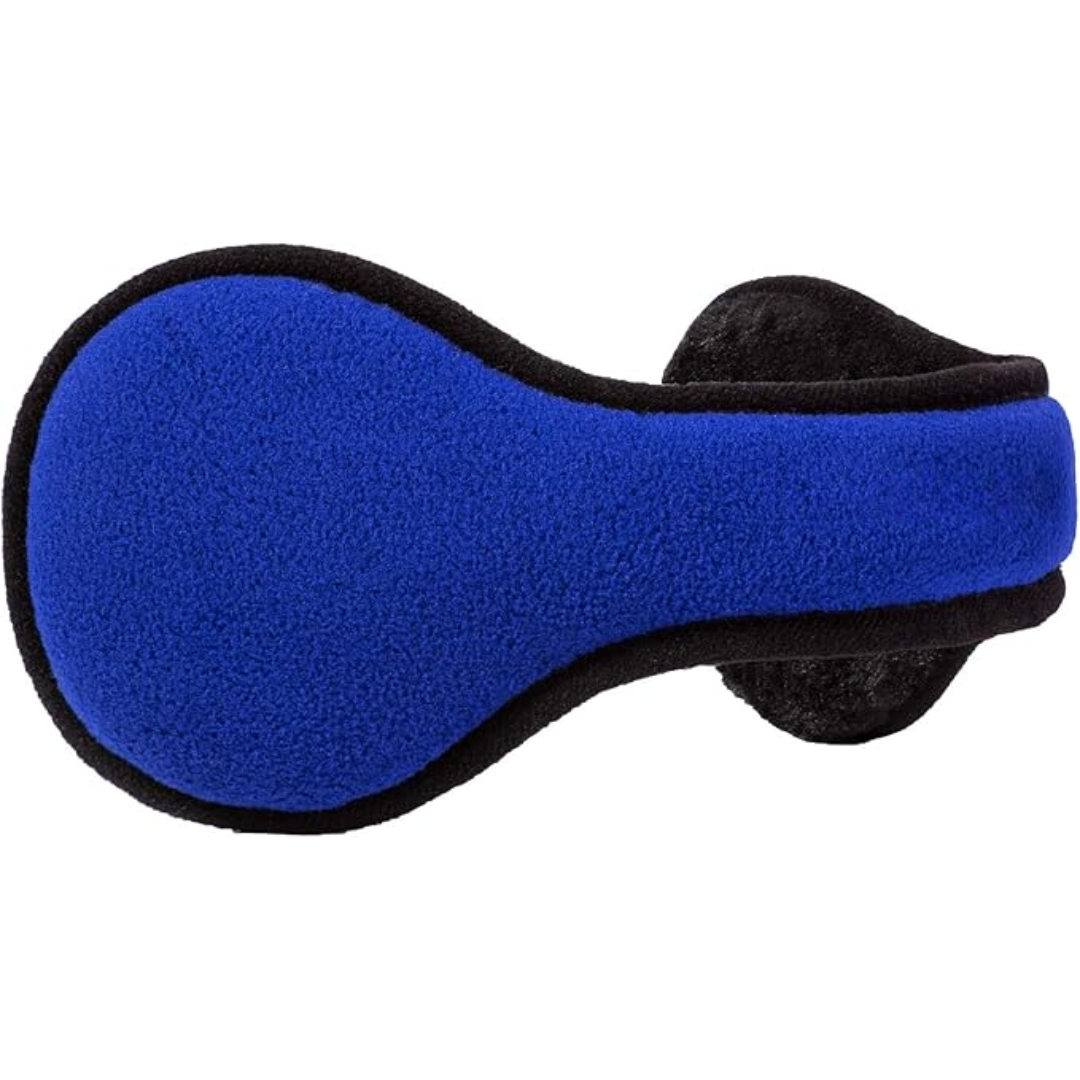 Blaue Fleece-Ohrenschützer, warm, wintertauglich, Unisex, modisch, bequem, isolierend.