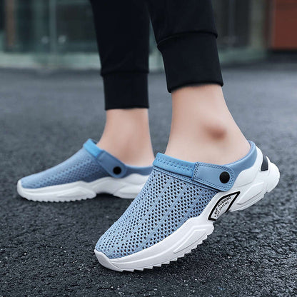 Blaue Mesh-Sneaker für Damen, atmungsaktiv, rutschfest, ideal für Sport und Freizeit.