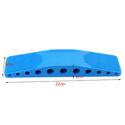 Blaue Pferdebürste aus Kunststoff, ergonomisch, 22 cm, für Fellpflege.