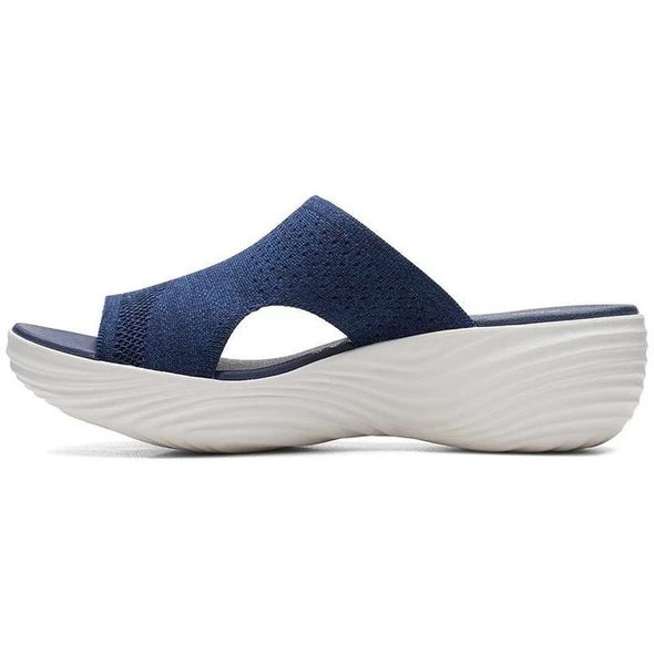 Damen Sandale Blau, atmungsaktiv, rutschfeste Sohle, bequem, Sommermode, Freizeit.