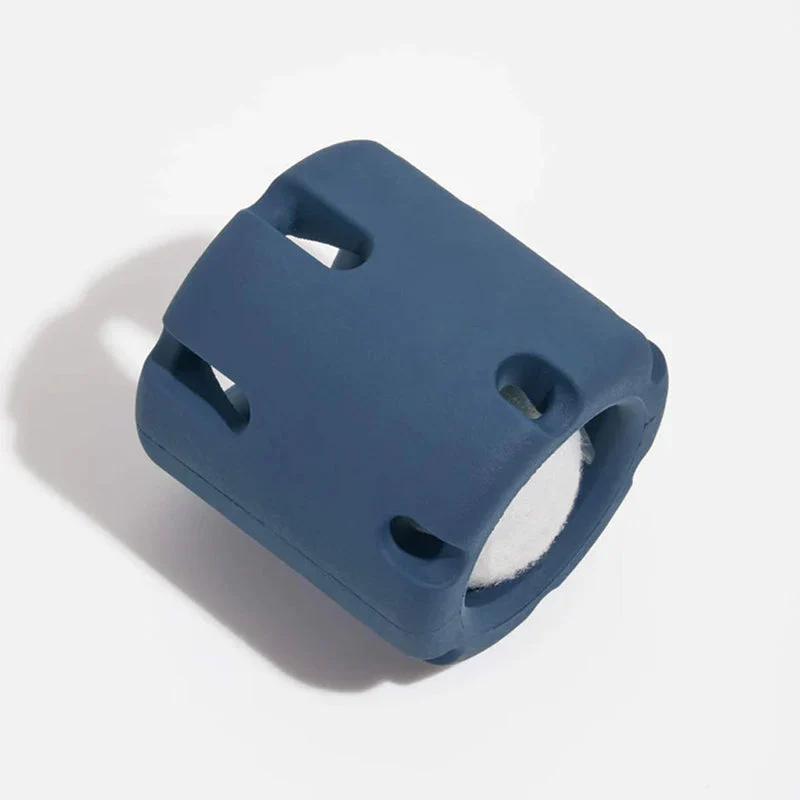 Blauer Silikon-Katzenball-Spielzeug, interaktiv, langlebig, für Haustiere, Unterhaltung.