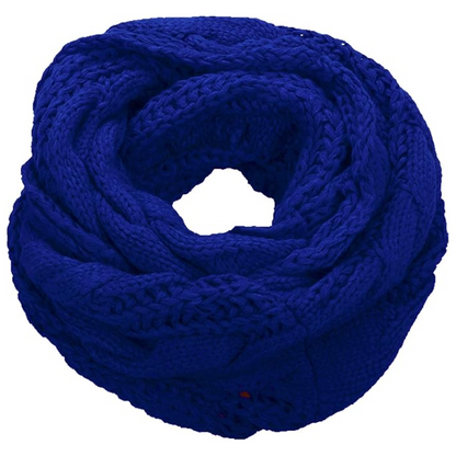 Blauer Strickschal, Unisex, Wintermode, warm, weiches Material, modisches Accessoire