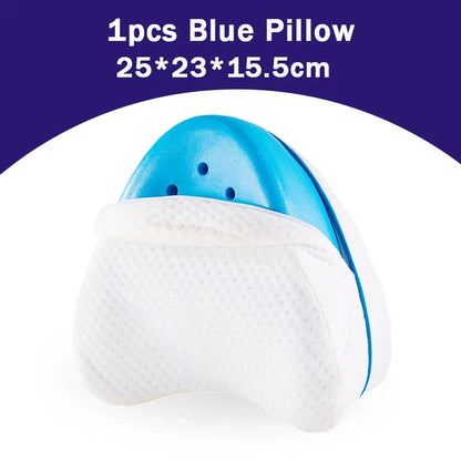 Blaues Kissen, ergonomisch, 25x23x15,5 cm, Memory-Schaum, Nackenstütze, 1 Stück