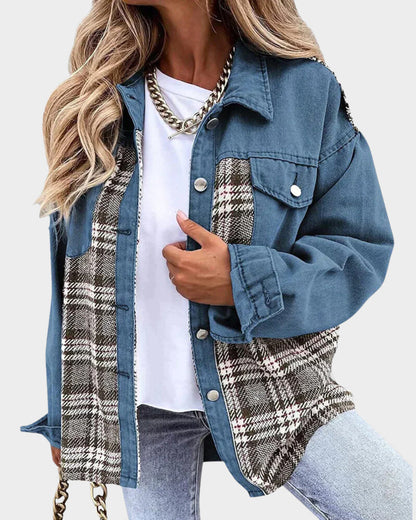 Damskdenimjacka med höstchic – Amélie
