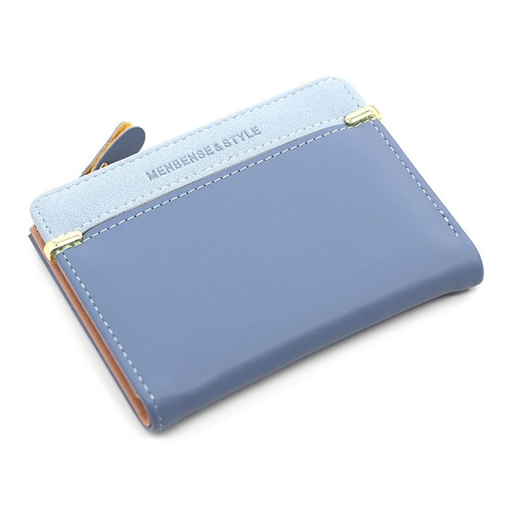 Blaue Leder-Geldbörse, minimalistisches Design, Kartenfächer, Herren-Accessoire.