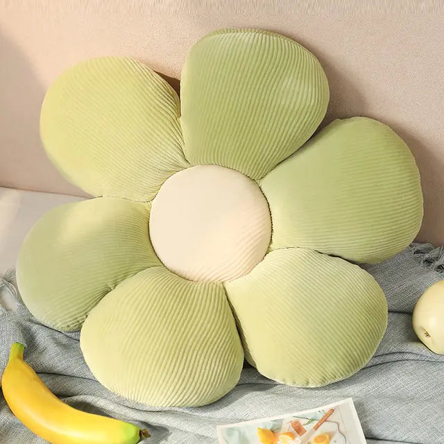 Grünes Blumen-Kissen aus Cord, dekorativ, gemütlich, Sofa-Dekoration, Wohnzimmer, Schlafzimmer.