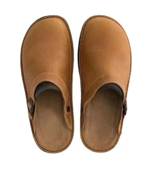 Braune Ledersandalen für Herren, rutschfest, bequem, Sommerschuhe, modisch